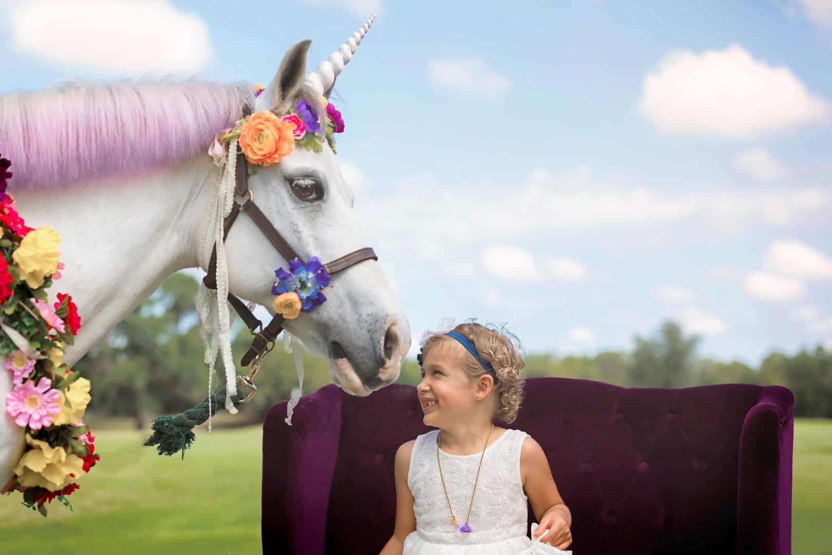 Wish Kid Charlotte got to meet a unicorn!