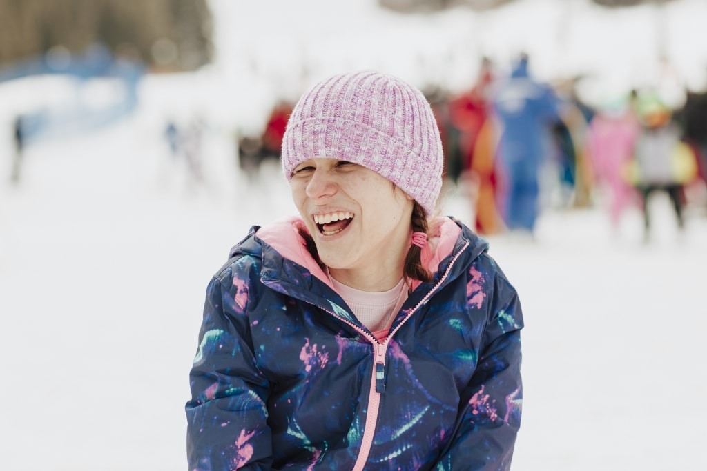 Wish Kid Grace enjoying her ski trip