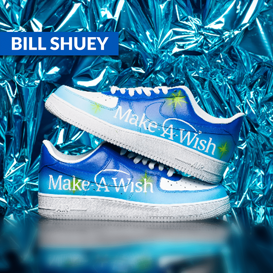 Bill Shuey's custom Make-A-Wish sneakers